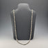 American vintage sterling silver multi-fancy link chain necklace 92cm 80g